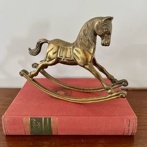 Vintage Solid Brass Rocking Horse